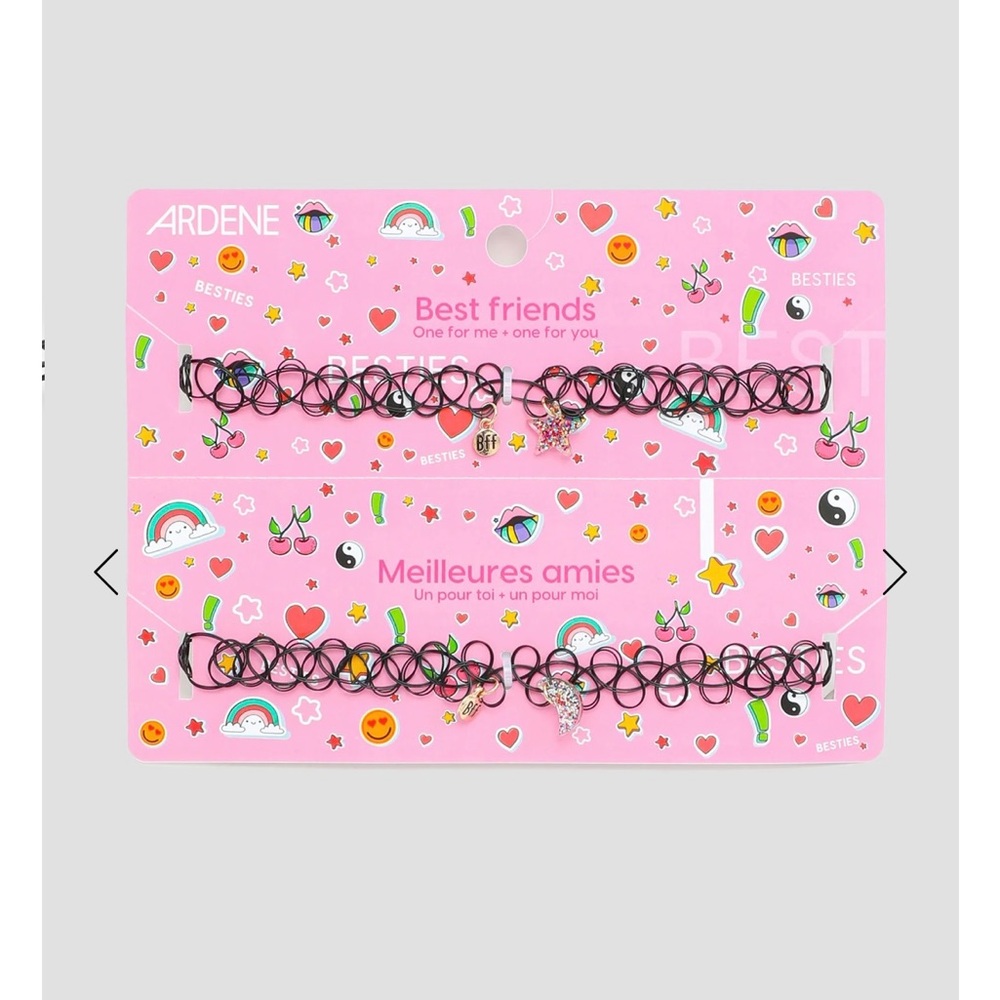 One Ardene Black Choker with Pink Charm